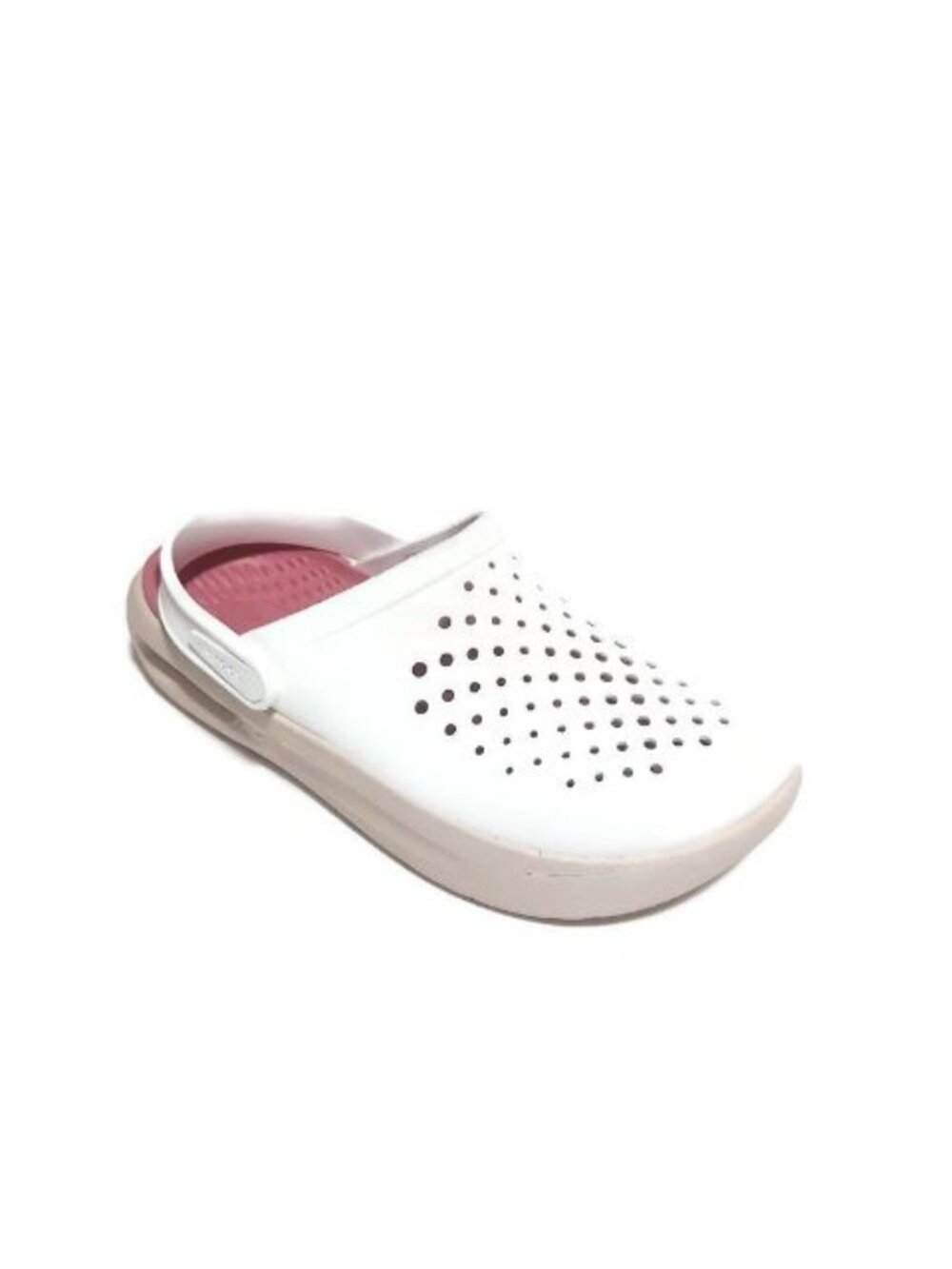 CROCS Womens 10 LiteRide InMotion Clog Slip On Sandals Lightweight White Pink